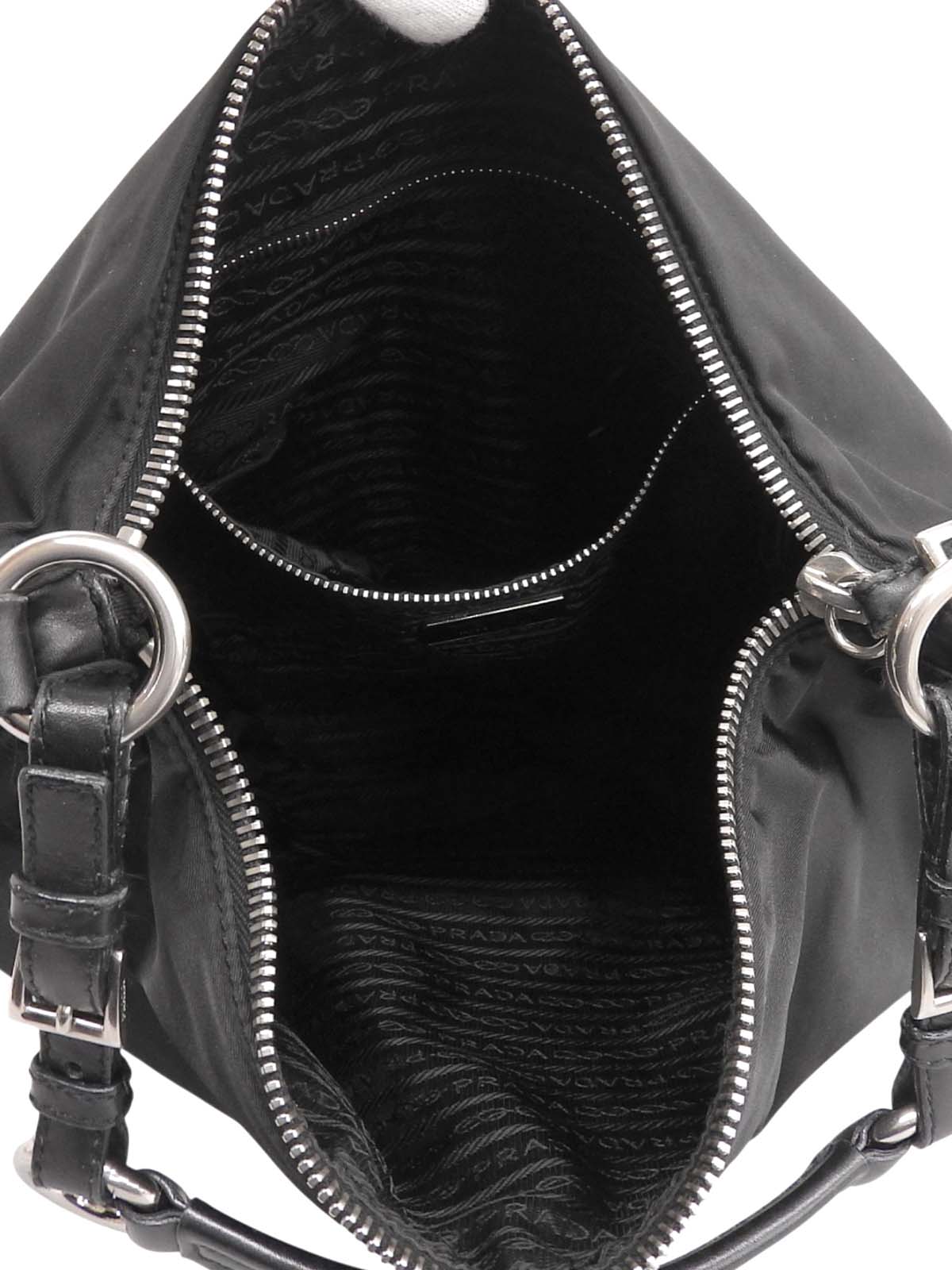 Logo Plate One Shoulder Bag Black