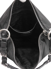 Logo Plate One Shoulder Bag Black