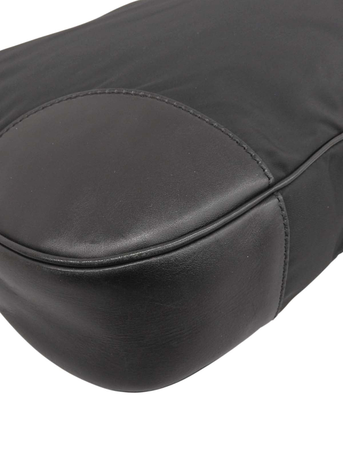 Logo Plate One Shoulder Bag Black