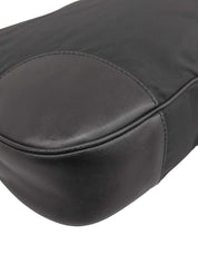 Logo Plate One Shoulder Bag Black