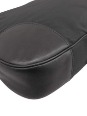 Logo Plate One Shoulder Bag Black