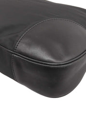 Logo Plate One Shoulder Bag Black