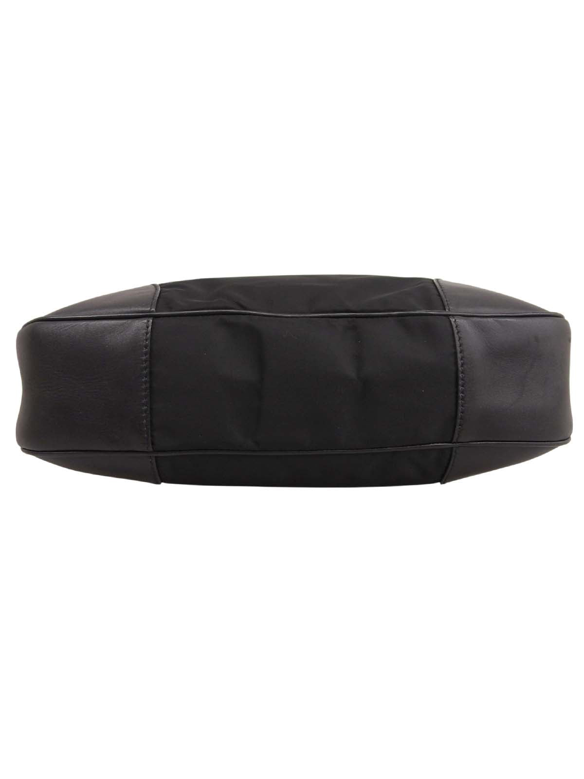 Logo Plate One Shoulder Bag Black