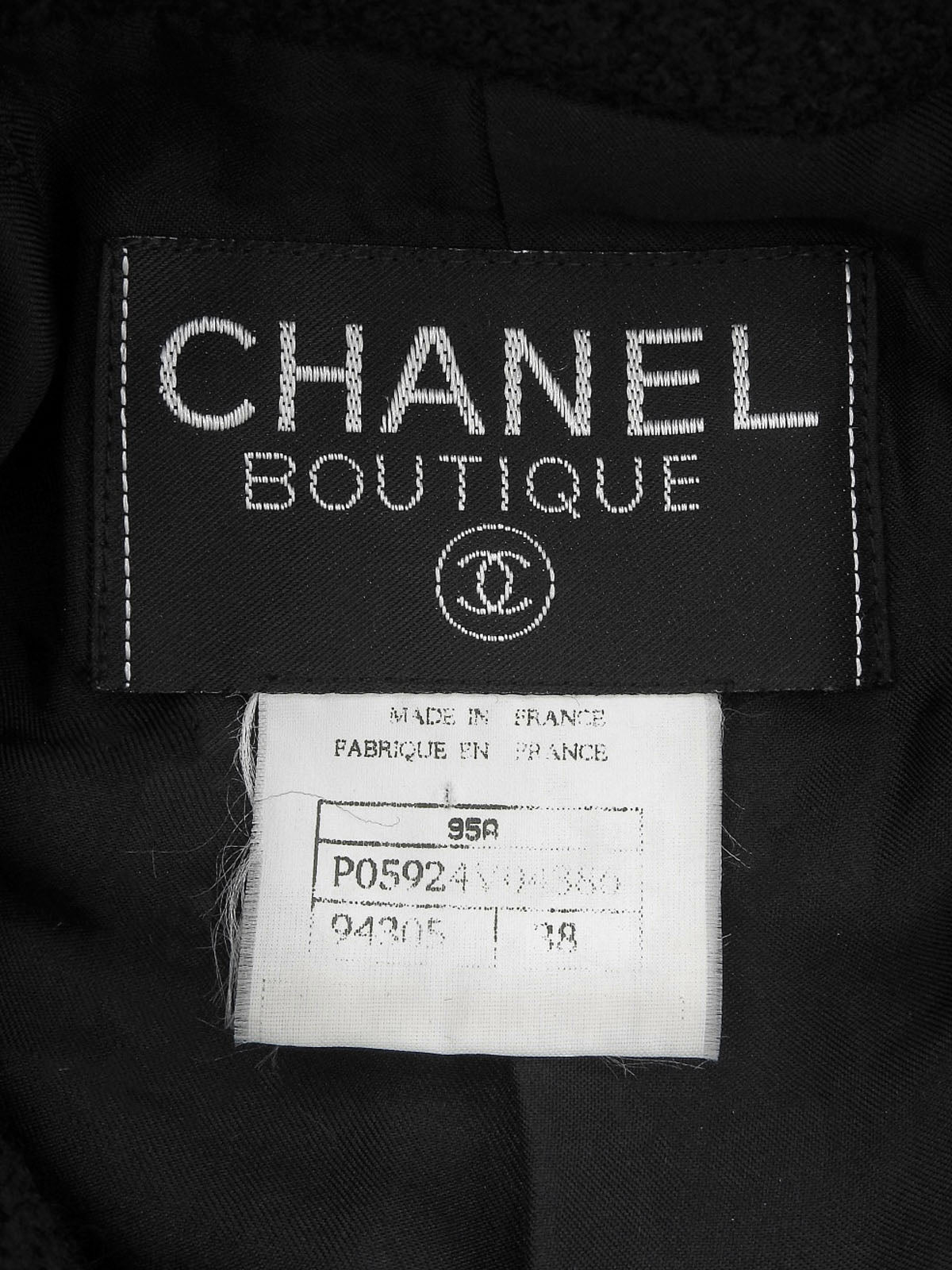 Back logo CC mark button double-breasted set up black