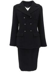 Back logo CC mark button double-breasted set up black