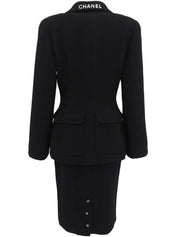 Back logo CC mark button double-breasted set up black