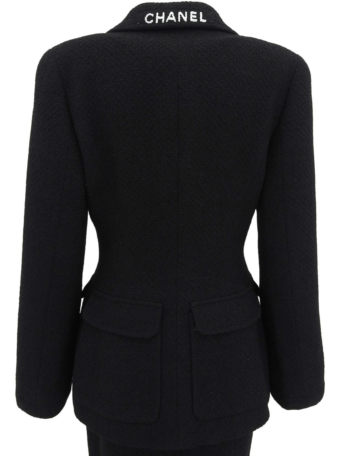 Back logo CC mark button double-breasted set up black