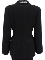 Back logo CC mark button double-breasted set up black