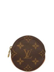 2007 帆布花押字 Porte Monnaie 长棕色