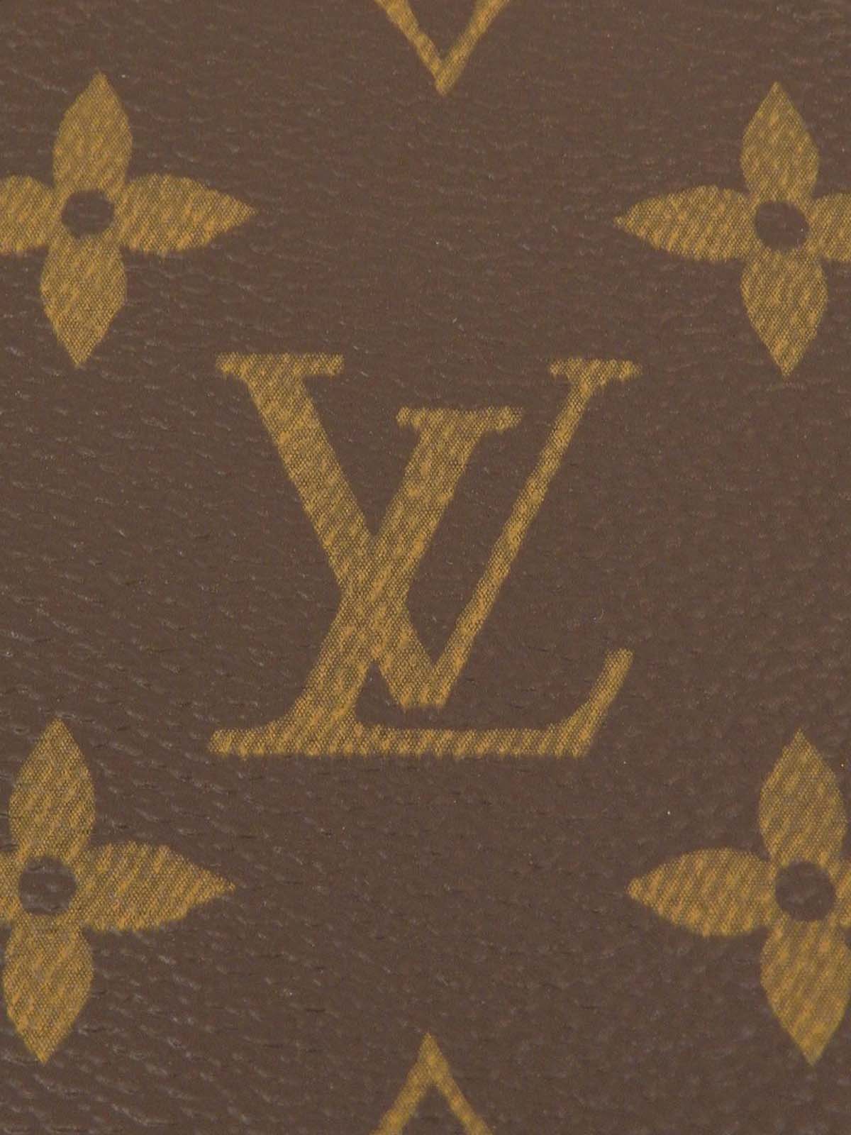 2007 帆布花押字 Porte Monnaie 长棕色