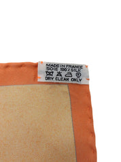 Carré 90 Face 大图案围巾，橙色