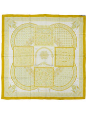 カレ90 Ciels Byzantinsパターンスカーフ イエロー