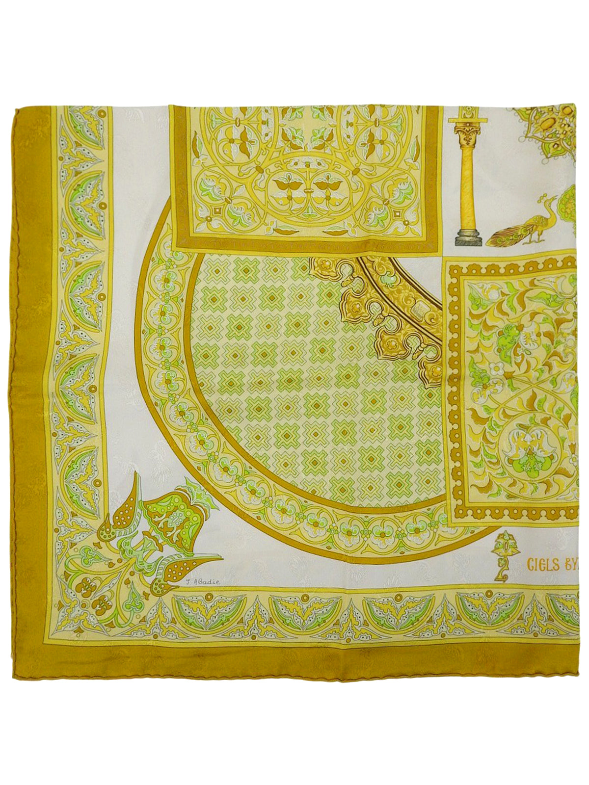 Carré 90 Ciels 拜占庭图案围巾 黄色