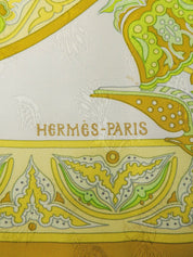 カレ90 Ciels Byzantinsパターンスカーフ イエロー