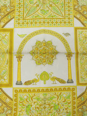 カレ90 Ciels Byzantinsパターンスカーフ イエロー