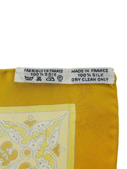 Carré 90 Ciels 拜占庭图案围巾 黄色