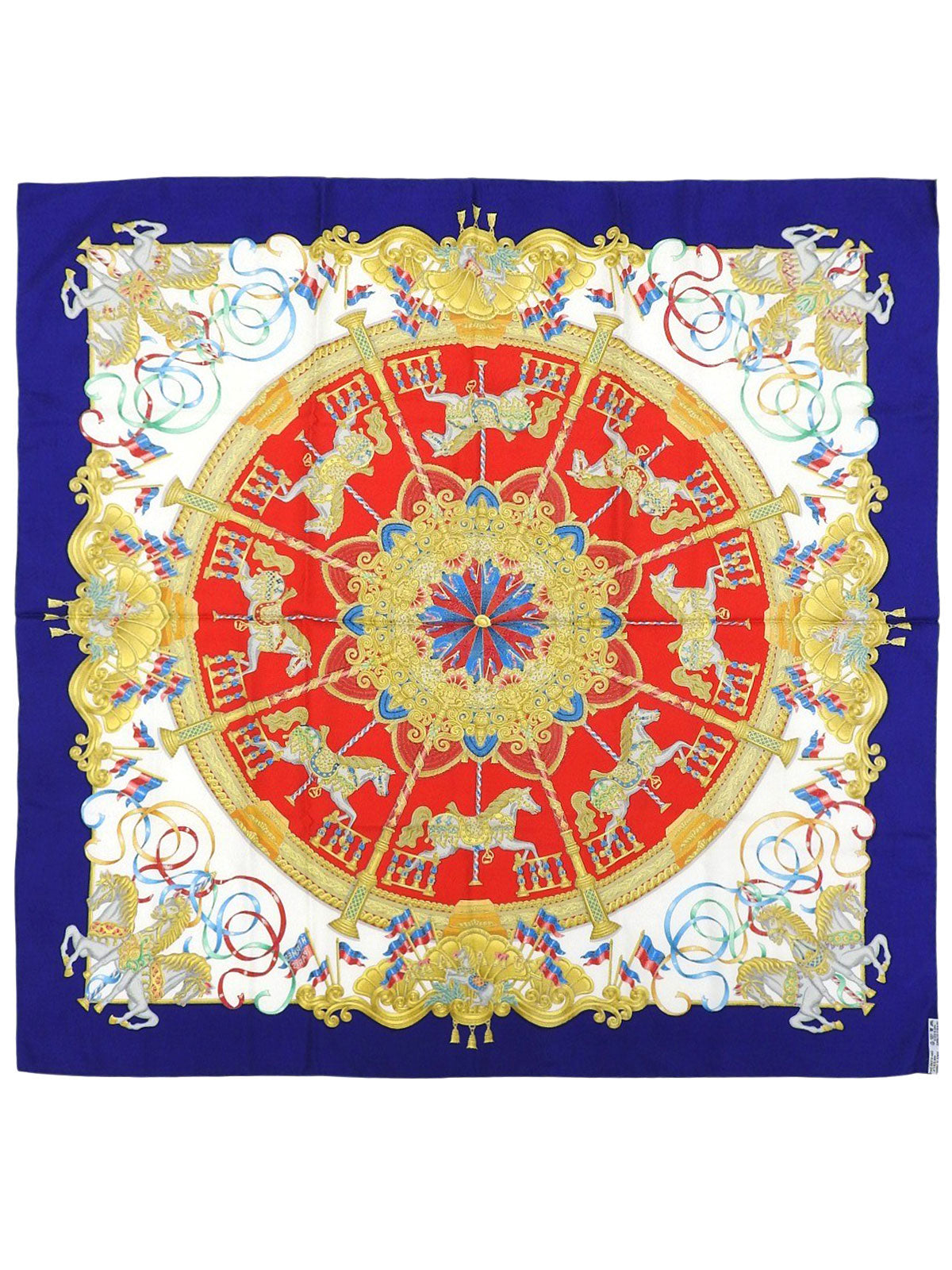 Carré 90 LUNA PARK 图案围巾 蓝色/多色