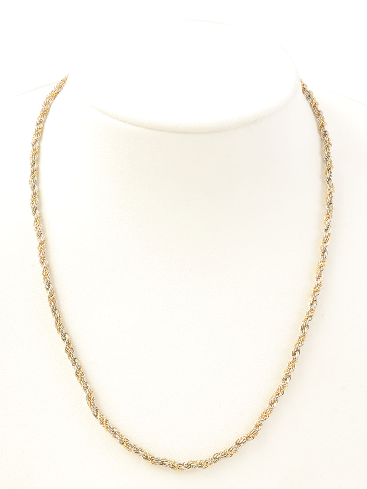 18K925 Twist Chain Necklace Silver/Gold