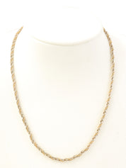18K925 Twist Chain Necklace Silver/Gold
