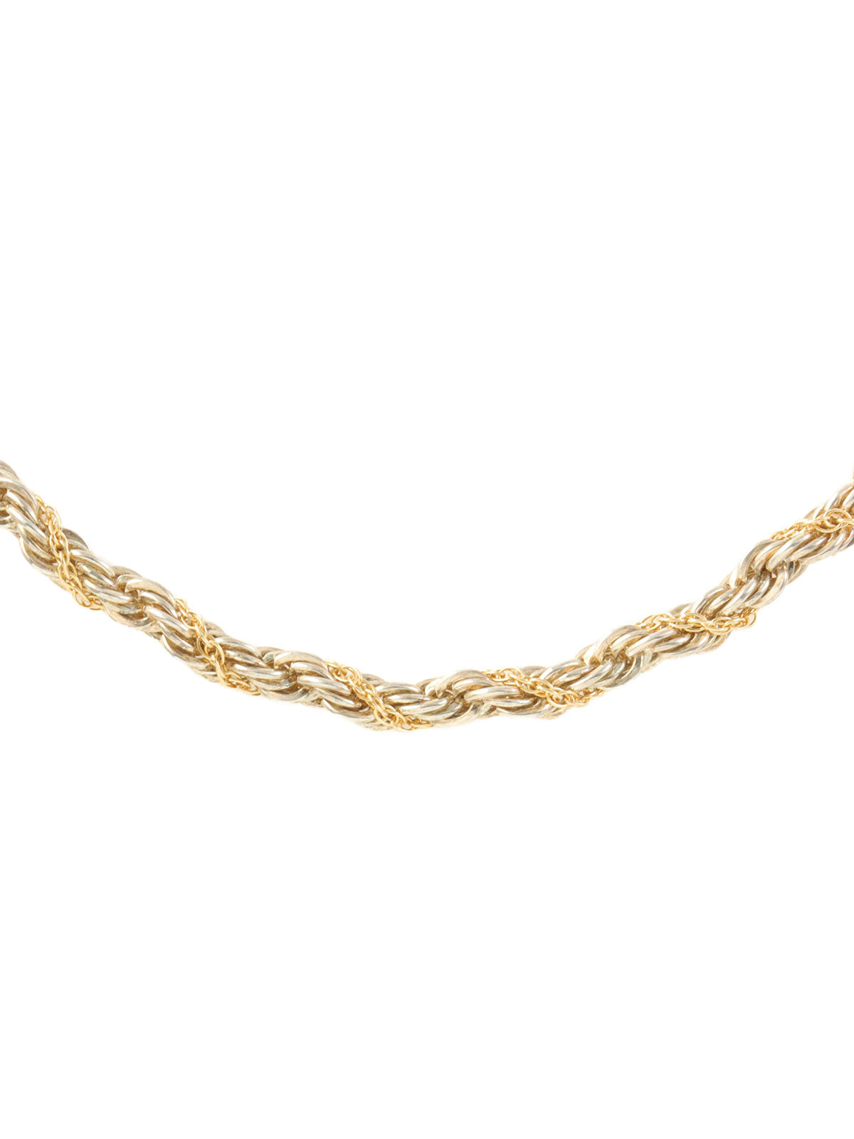18K925 Twist Chain Necklace Silver/Gold