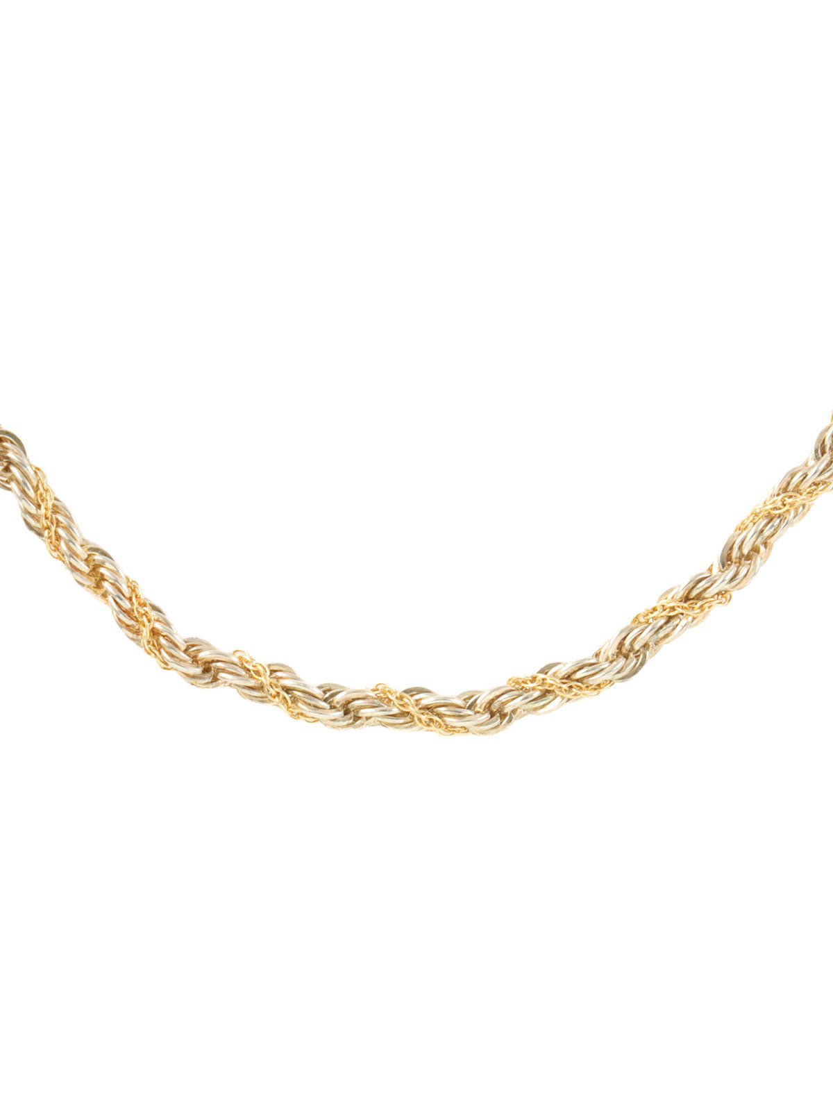 18K925 Twist Chain Necklace Silver/Gold