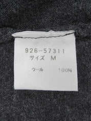 ロゴ刺繍半袖ニットトップス グレー