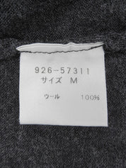 ロゴ刺繍半袖ニットトップス #M グレー