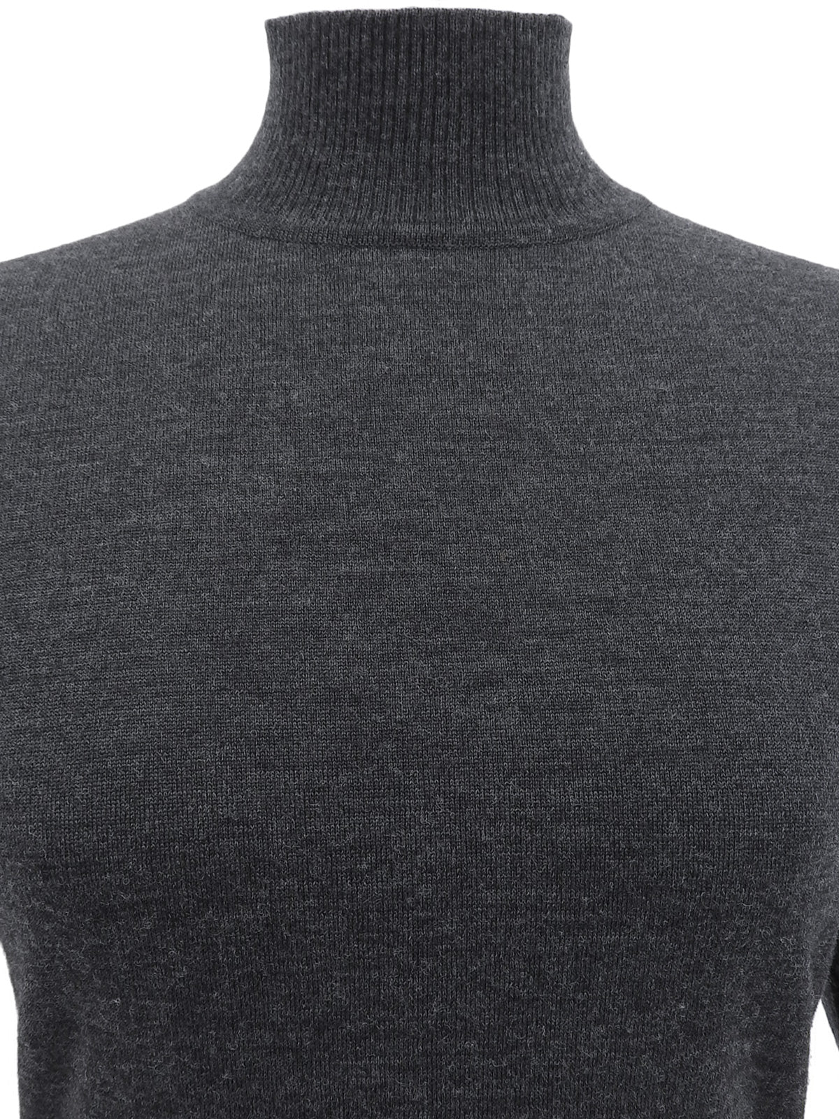 ロゴ刺繍半袖ニットトップス グレー