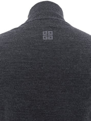 ロゴ刺繍半袖ニットトップス #M グレー