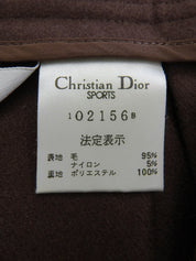 棕色后背刺绣logo裙