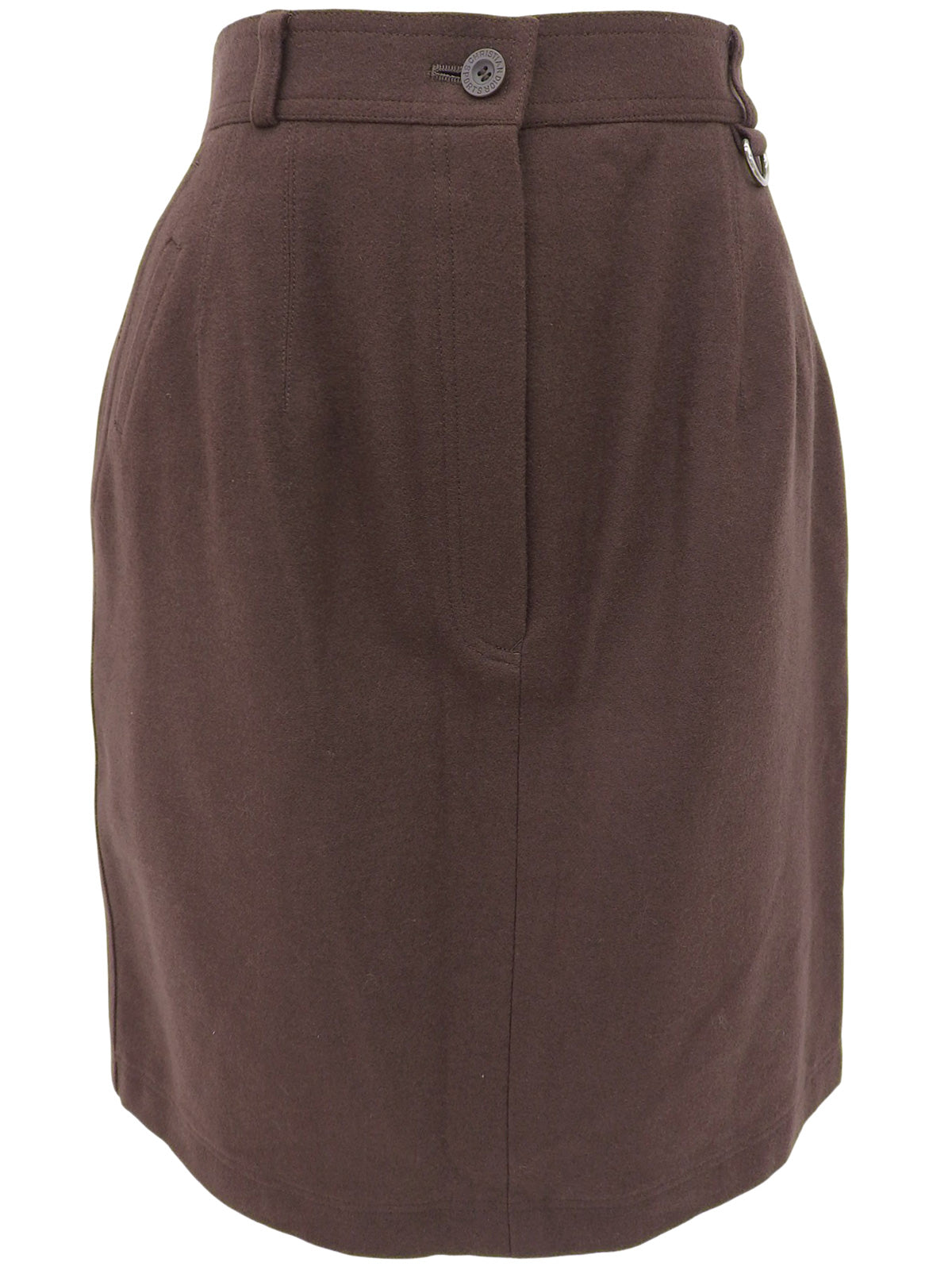 棕色后背刺绣logo裙