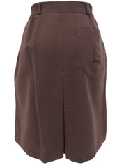 バックロゴ刺繍スカート ブラウン