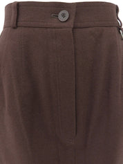 バックロゴ刺繍スカート ブラウン