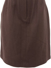 棕色后背刺绣logo裙