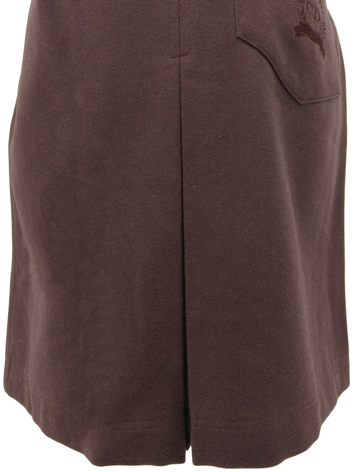 棕色后背刺绣logo裙