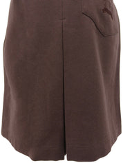 バックロゴ刺繍スカート ブラウン