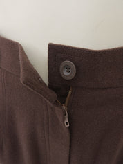 棕色后背刺绣logo裙