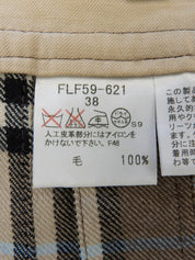 棕色格纹裹身迷你裙