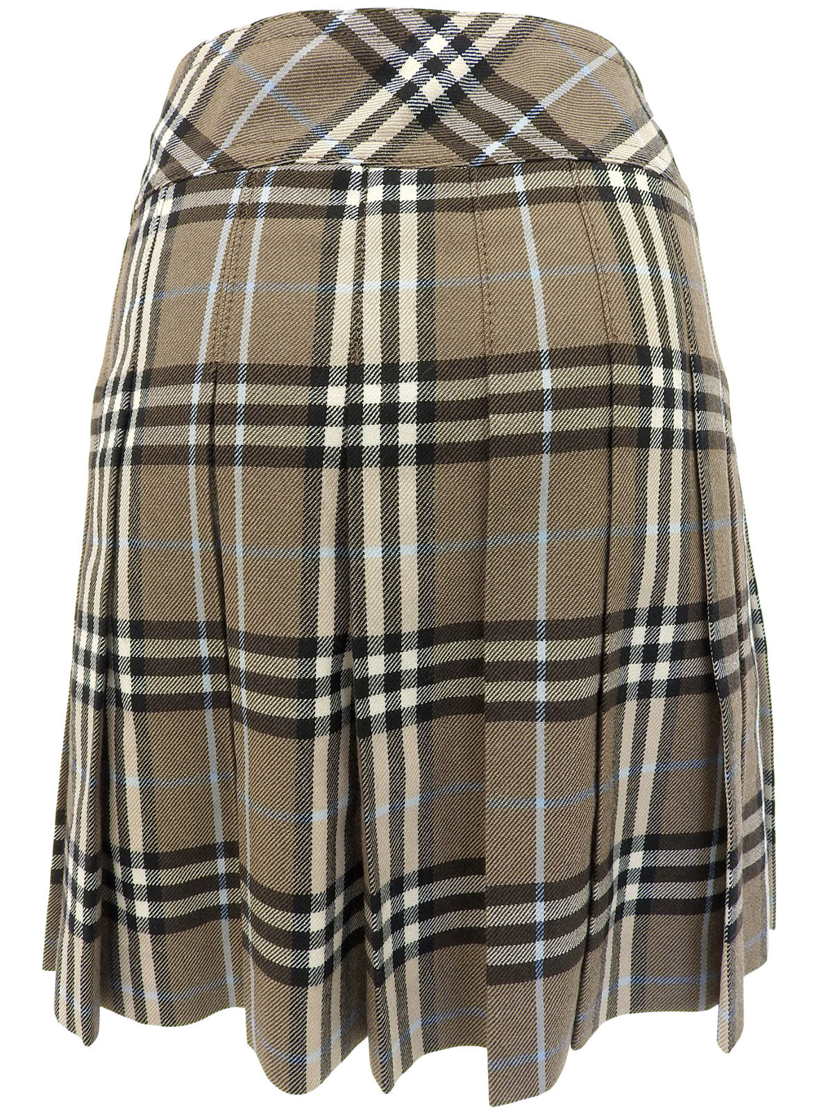 チェックパターンラップミニスカート ブラウン