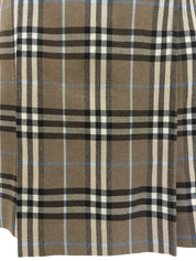 棕色格纹裹身迷你裙