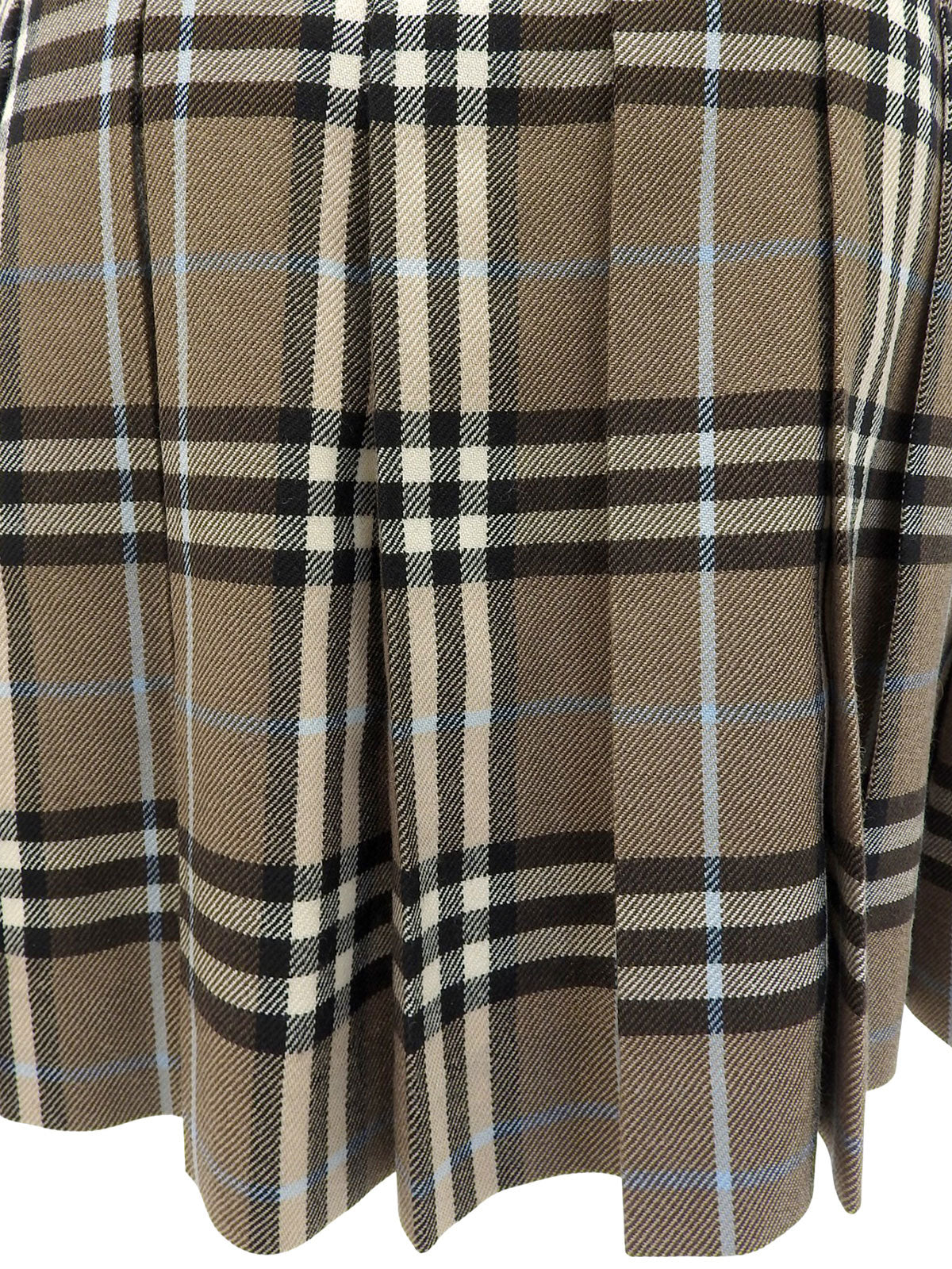 チェックパターンラップミニスカート ブラウン