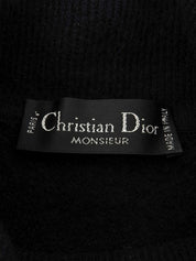 ロゴ刺繍タートルネックニットセーター ブラック