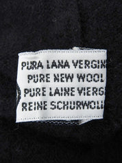 ロゴ刺繍タートルネックニットセーター ブラック