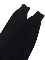 ロゴ刺繍タートルネックニットセーター ブラック