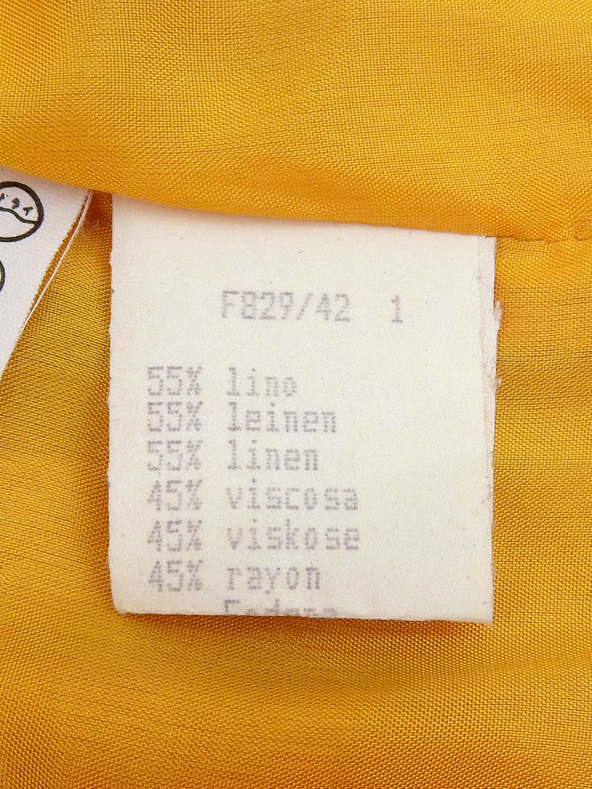 リネン半袖セットアップ オレンジ