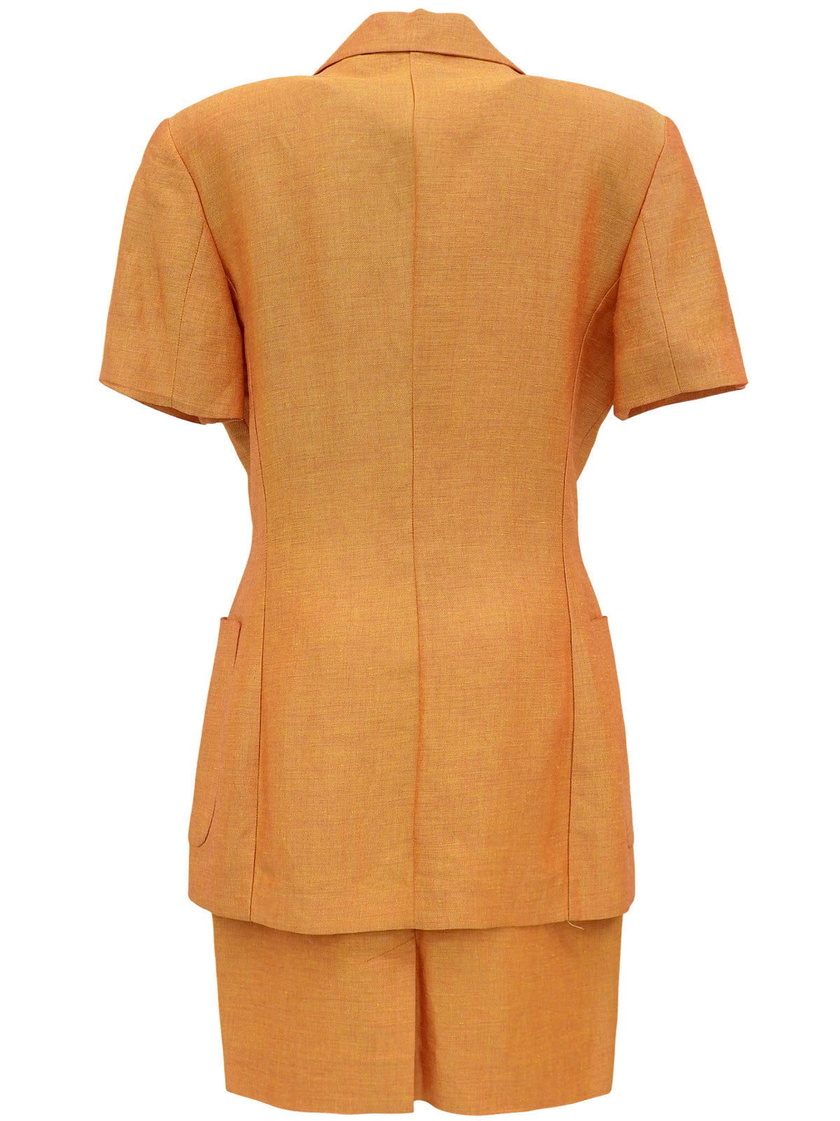 リネン半袖セットアップ オレンジ