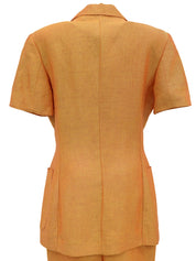 リネン半袖セットアップ オレンジ