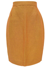 リネン半袖セットアップ オレンジ