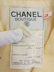 リネンCCマークボタンセットアップ ベージュ