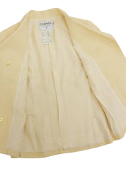 リネンCCマークボタンセットアップ ベージュ